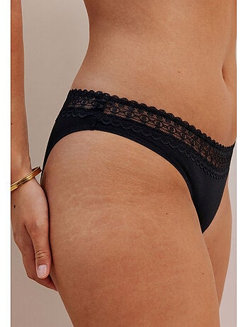 Lot de 3 culottes en coton et dentelle
