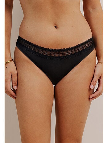 Lot de 3 culottes en coton et dentelle
