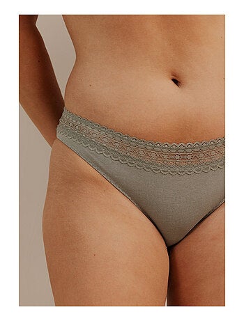 Lot de 3 culottes en coton et dentelle