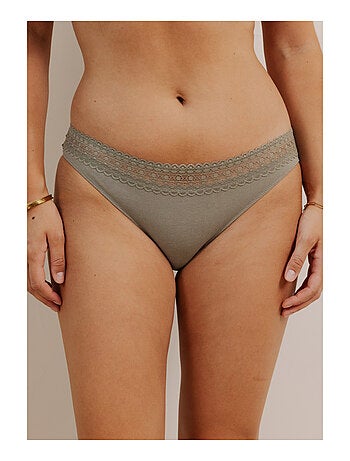 Lot de 3 culottes en coton et dentelle