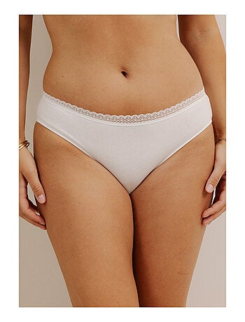 Lot de 3 culottes en coton et dentelle