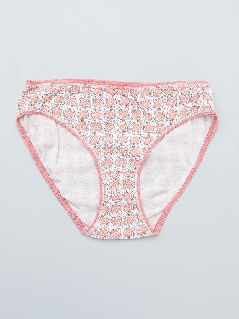 Culottes Maternité Lot De 3 - Coton Élastique Taille Haute - Imprimé Sourire - Grossesse Et Post-Partum