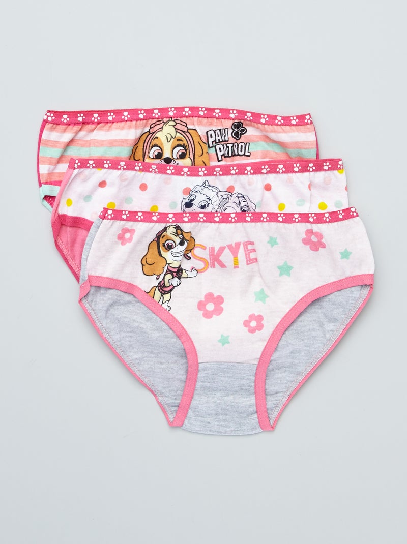 Lot de 3 culottes en coton 'Pat'Patrouille' rose - Kiabi