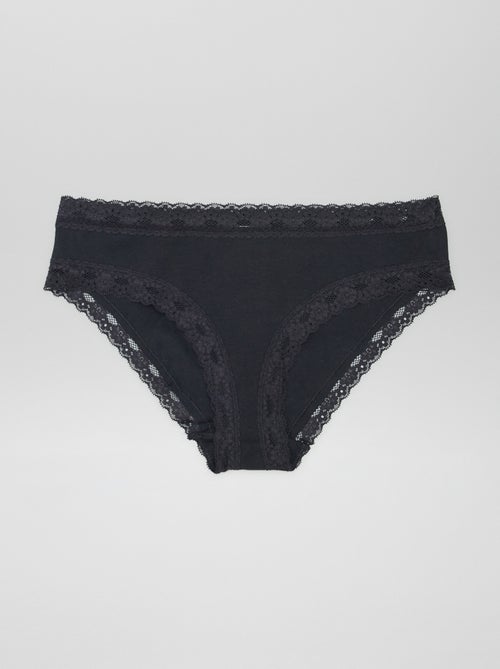 Lot de 3 culottes en dentelle - Kiabi