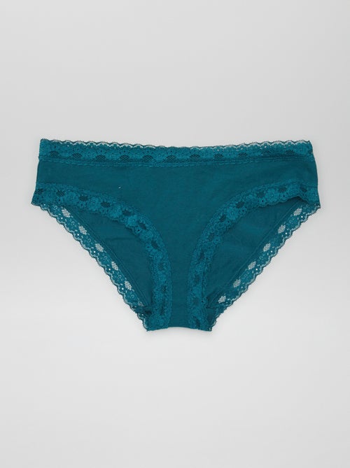 Lot de 3 culottes en dentelle - Kiabi