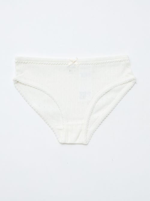 Lot de 3 culottes en maille pointelle - Kiabi