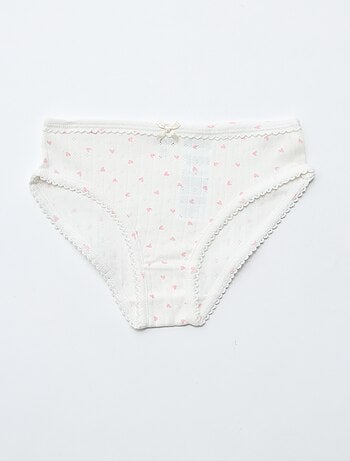 Lot de 3 culottes en maille pointelle