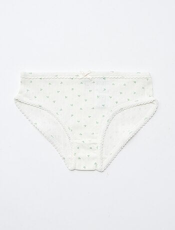 Lot de 3 culottes en maille pointelle