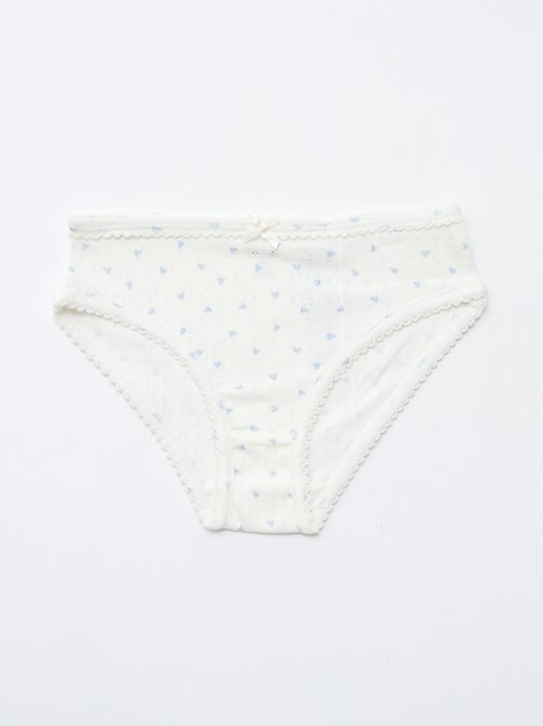 Lot de 3 culottes en maille pointelle - Kiabi