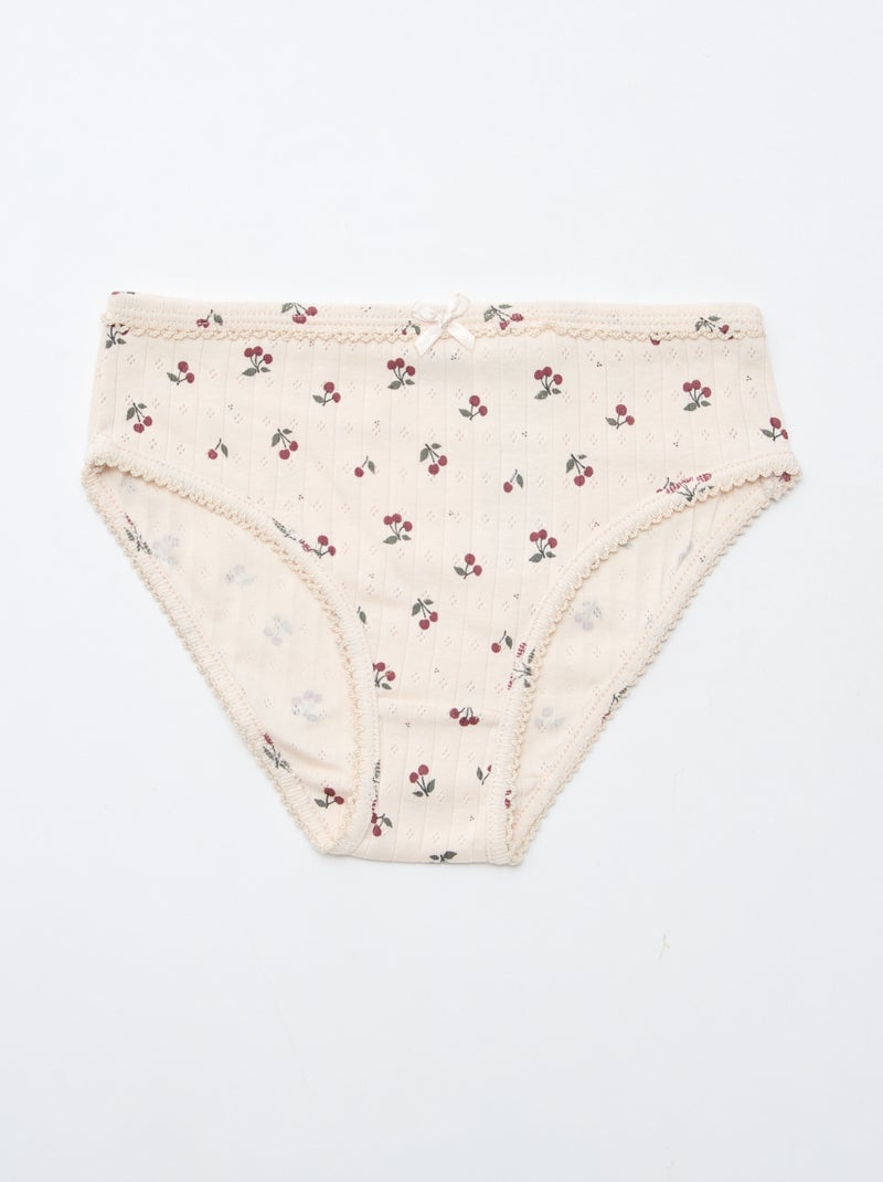 Lot de 3 culottes en maille pointelle Rose - Kiabi