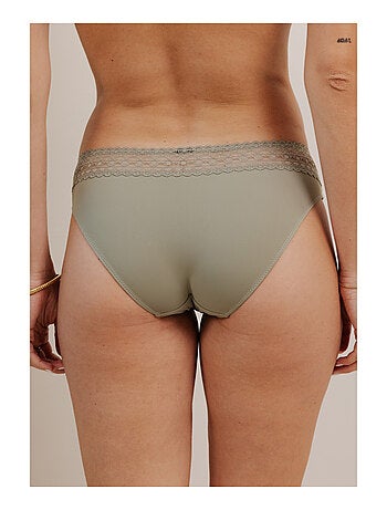 Lot de 3 culottes en microfibre et dentelle