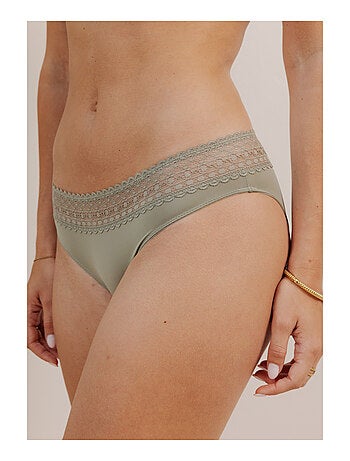 Lot de 3 culottes en microfibre et dentelle