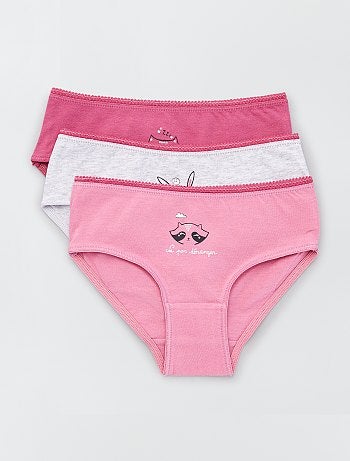 Lot de 3 culottes en pur coton animaux