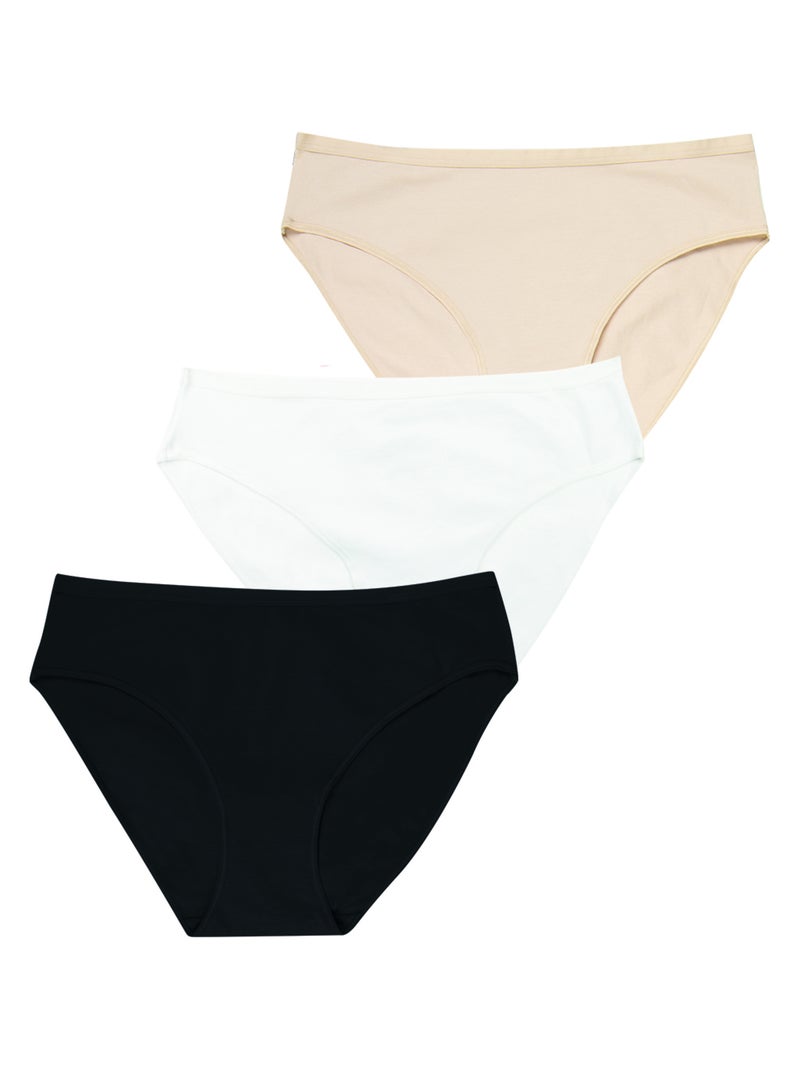 Lot de 3 culottes femme Ecopack Basic Athena Multicolore - Kiabi