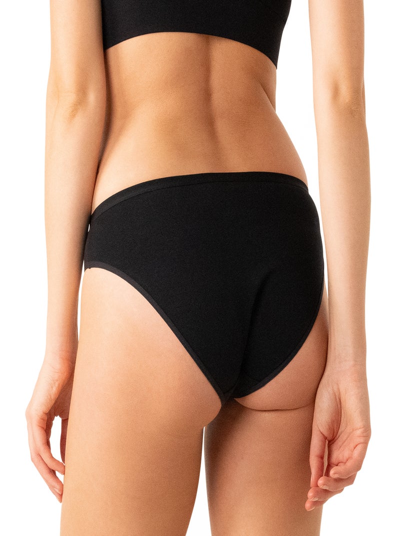 Lot de 3 culottes femme Ecopack Basic Athena Noir - Kiabi