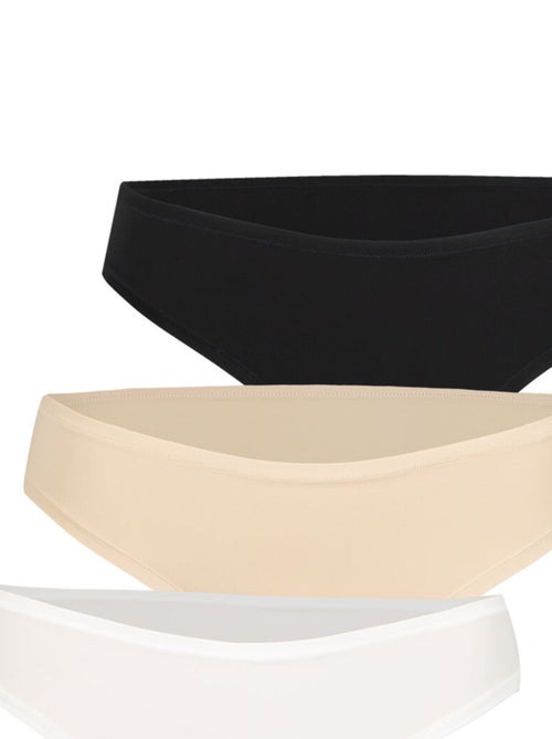 Lot de 3 culottes femme Ecopack Micro Athena - Kiabi