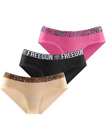 Lot de 3 culottes femme en coton Bestial Freegun
