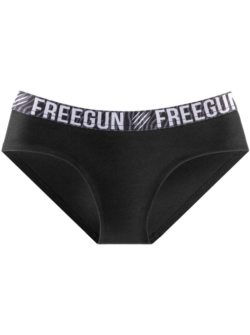 Lot de 3 culottes femme en coton Bestial Freegun Rose - Kiabi