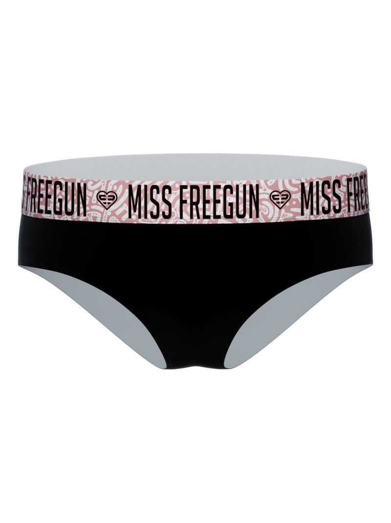 Lot de 3 culottes femme en coton Ethnik Freegun Noir - Kiabi