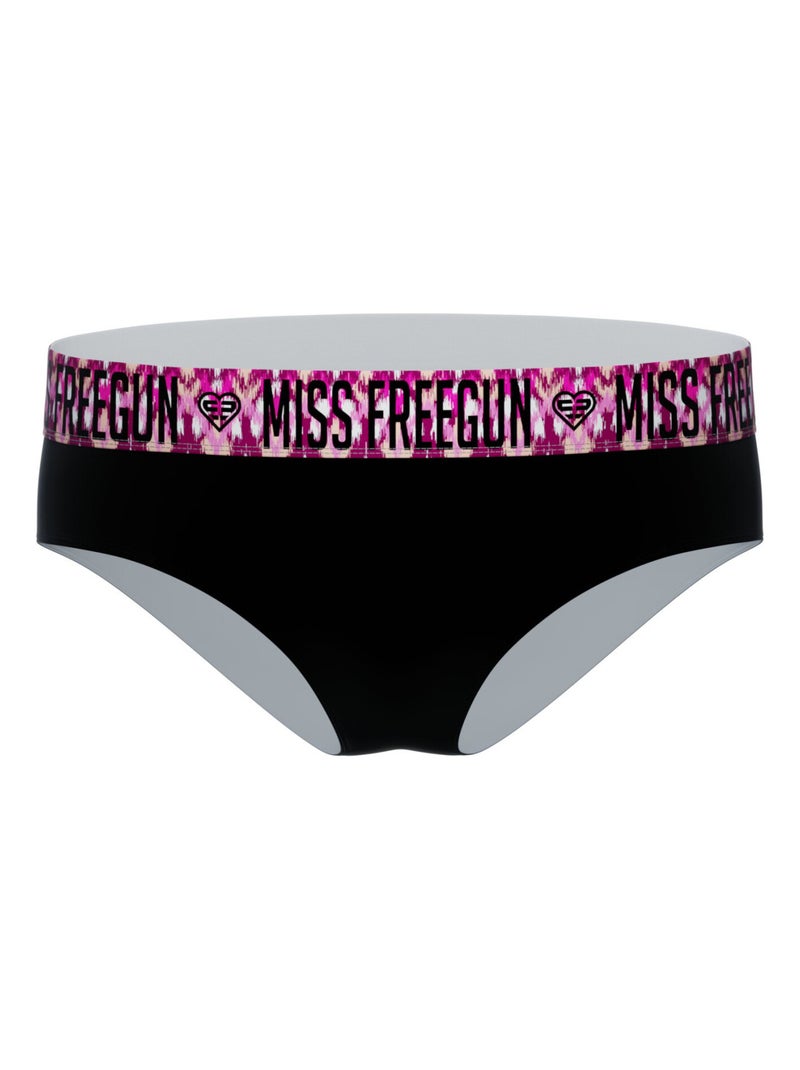 Lot de 3 culottes femme en coton Ethnik Freegun Noir - Kiabi