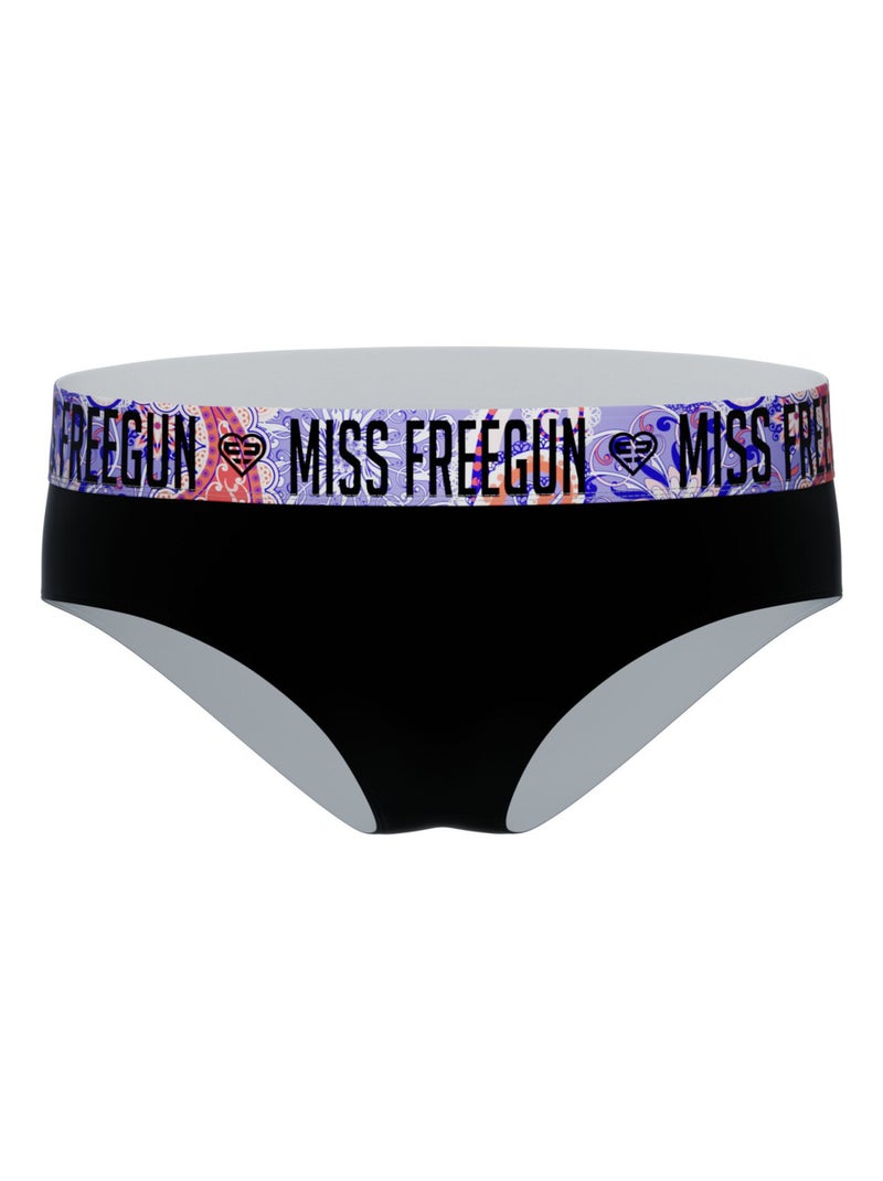 Lot de 3 culottes femme en coton Ethnik Freegun Noir - Kiabi