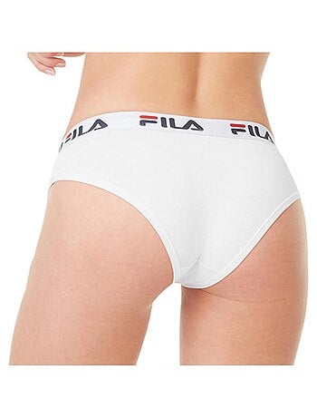 Lot de 3 culottes femme en coton FU6043 couleur Blanche Fila