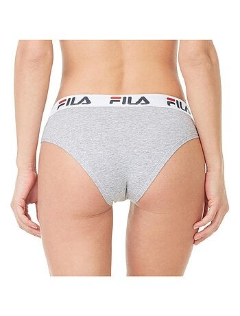 Lot de 3 culottes femme en coton FU6043 couleur grise Fila