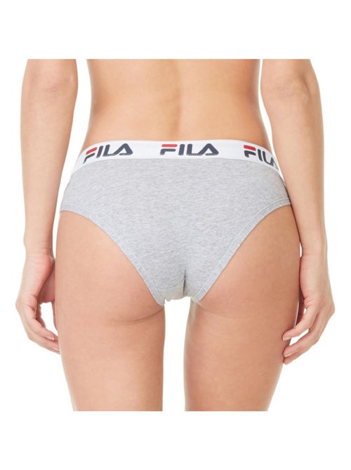Lot de 3 culottes femme en coton FU6043 couleur grise Fila - Kiabi