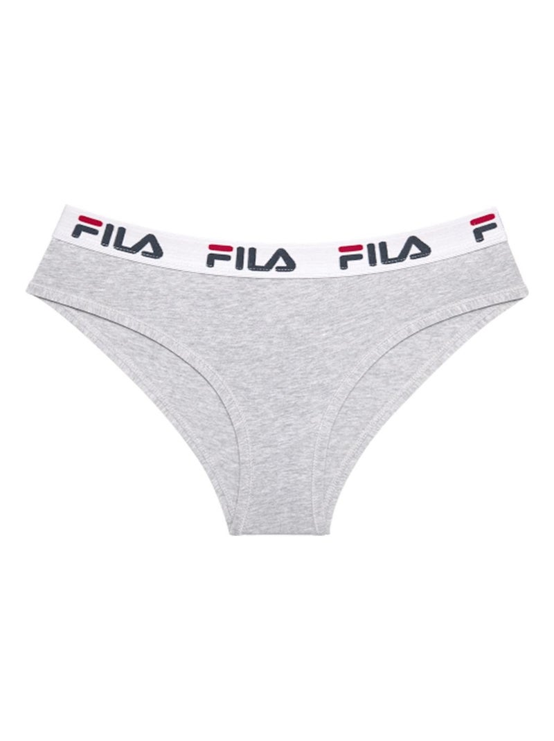 Lot de 3 culottes femme en coton FU6043 couleur grise Fila Gris - Kiabi