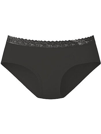 Lot de 3 culottes femme en coton uni et ceinture en dentelle uni pierre cardin
