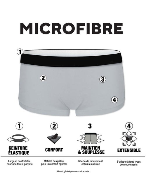 Lot de 3 culottes femme en coton uni et ceinture en dentelle uni pierre cardin - Kiabi