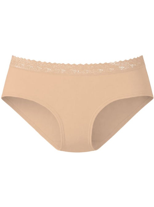 Lot de 3 culottes femme en coton uni et ceinture en dentelle uni pierre cardin - Kiabi