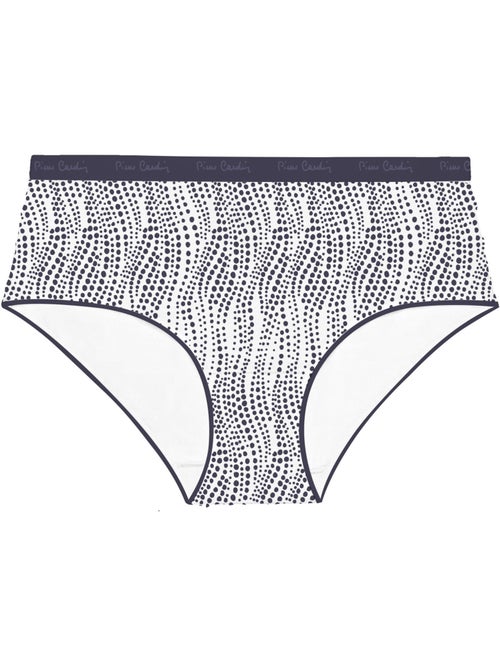 Lot de 3 culottes femme en coton uni imprimé ceinture fine 2cm pck29 pierre cardin - Kiabi Lot de 3 culottes femme en coton uni imprimé ceinture fine 2cm pck29 pierre cardin - Kiabi