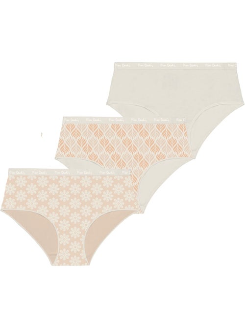 Lot de 3 culottes femme en coton uni imprimé ceinture fine 2cm pck49 pierre cardin - Kiabi Lot de 3 culottes femme en coton uni imprimé ceinture fine 2cm pck49 pierre cardin - Kiabi