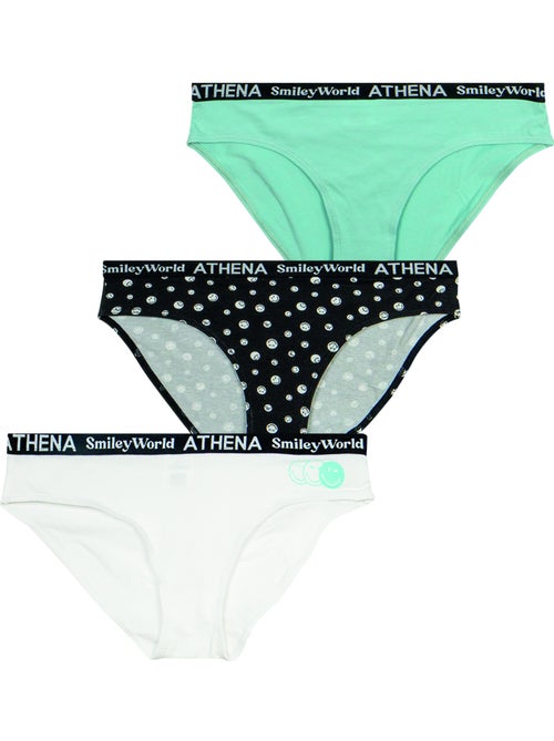 Lot de 3 culottes femme SmileyWorld® I Athena - Kiabi