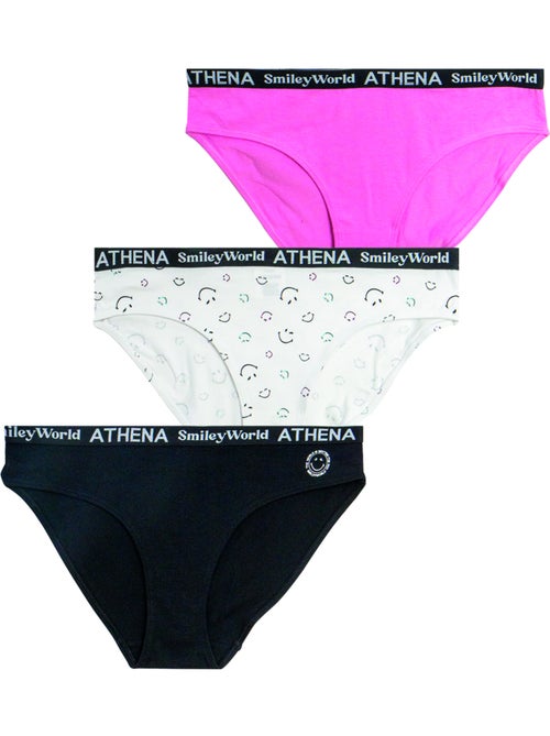 Lot de 3 culottes femme SmileyWorld® I Athena - Kiabi