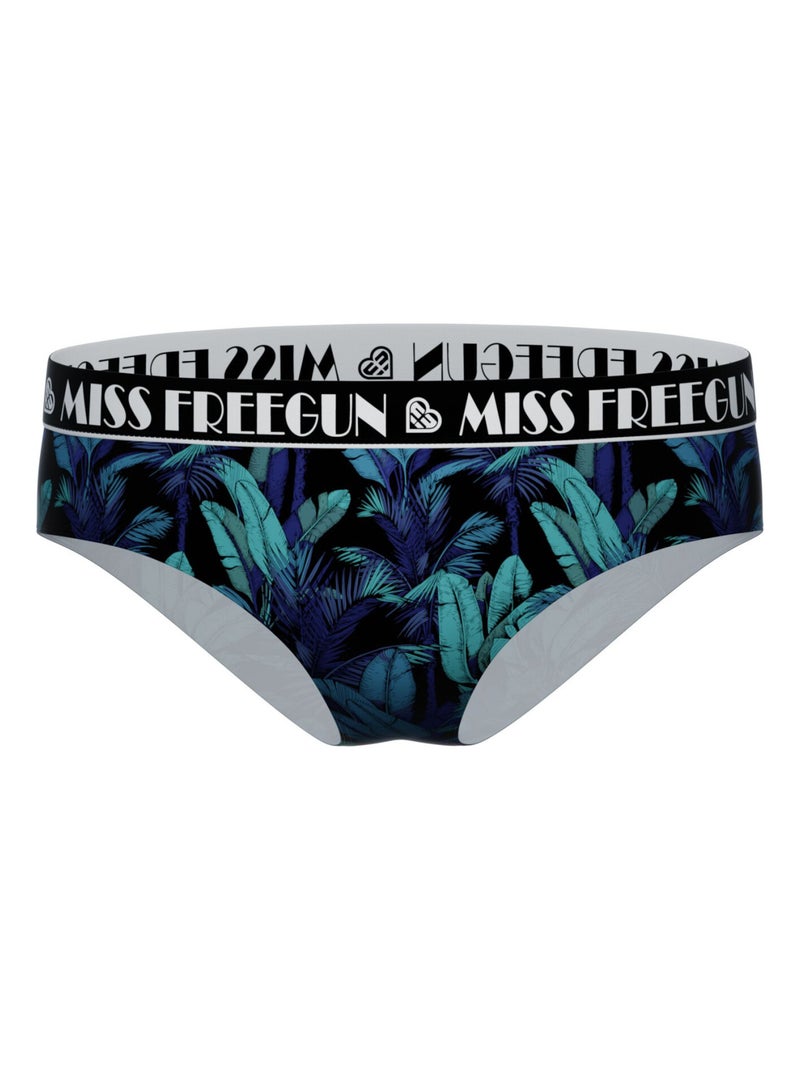 Lot de 3 culottes femme Tropical Flower Freegun Rouge - Kiabi