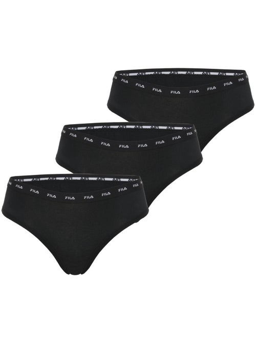Lot de 3 culottes femme Uni Fila - Kiabi