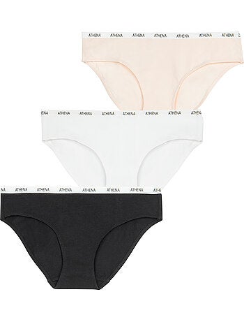Lot de 3 culottes fille ecopack athena
