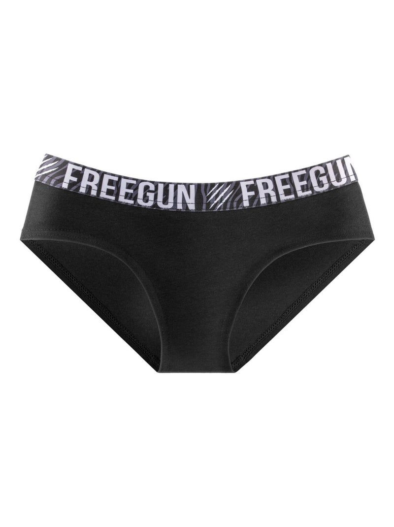 Lot de 3 culottes fille en coton Bestial Freegun Rose - Kiabi