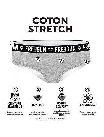 Lot de 3 culottes fille en coton Ethnik Freegun
