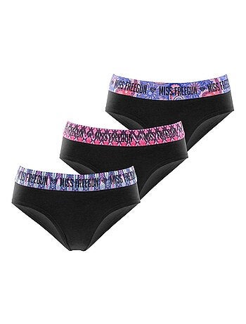 Lot de 3 culottes fille en coton Ethnik Freegun