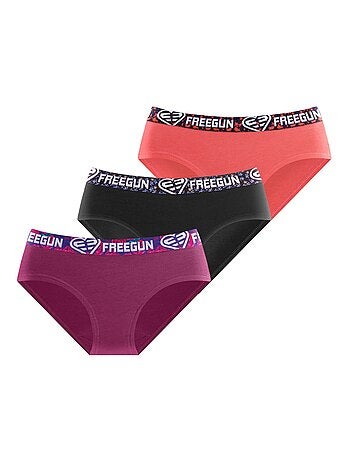 Lot de 3 culottes fille en coton Origami Freegun