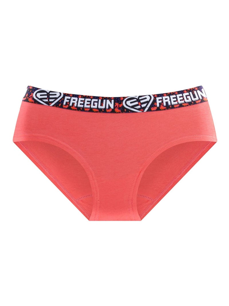 Lot de 3 culottes fille en coton Origami Freegun Rose - Kiabi