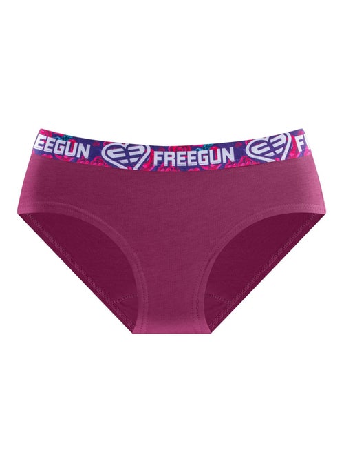 Lot de 3 culottes fille en coton Origami Freegun - Kiabi