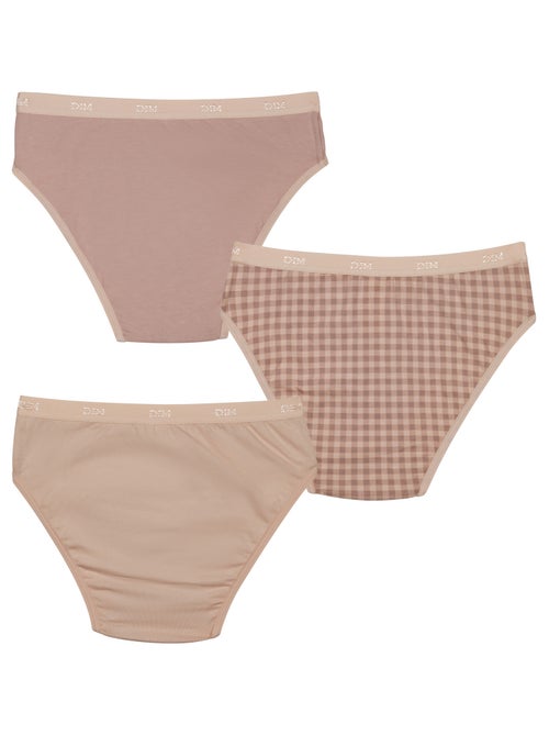 Lot de 3 culottes fille en coton stretch à  motif Les Pockets - Kiabi