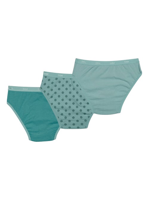 Lot de 3 culottes fille en coton stretch à  pois Les Pockets - Kiabi