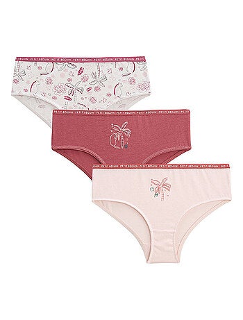 Lot de 3 culottes fille Flower Jungle