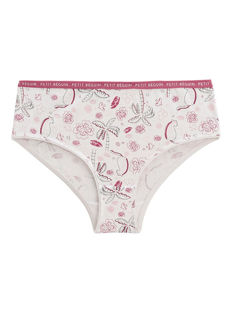Lot de 3 culottes fille Flower Jungle Rose - Kiabi