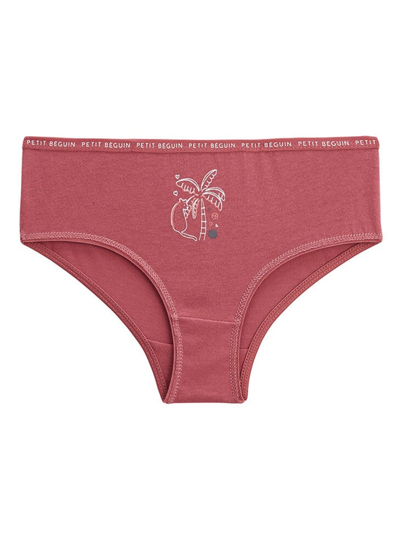 Lot de 3 culottes fille Flower Jungle Rose - Kiabi